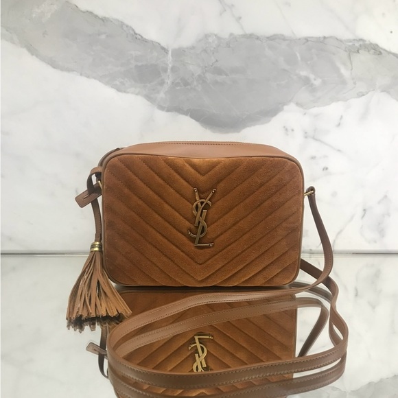Saint laurent Camera bag in caramel suede - Picture 4 of 15